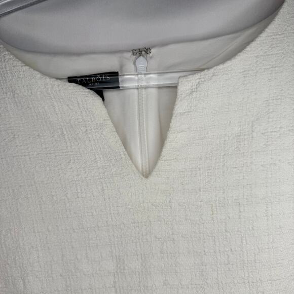 TALBOTS PETITE Womens Textured Colorblock Sleeveless Sheath Midi Dress Size 6P - Picture 8 of 12